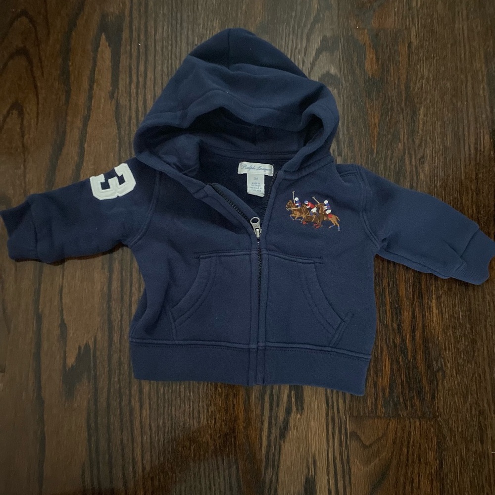 RALPH LAUREN - Baby Boys Zip Up Sweater 3M